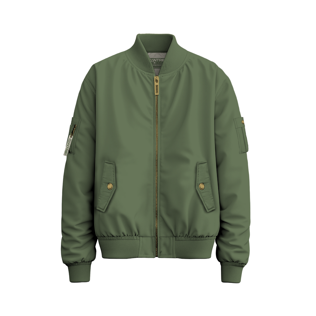 Limited Edition Polyhedral Spell Circle Bomber - Olive Green