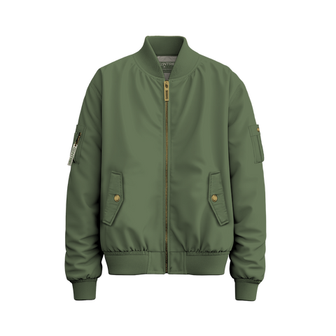Limited Edition Polyhedral Spell Circle Bomber - Olive Green - CANTRIP BRAND
