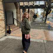 Limited Edition Polyhedral Spell Circle Bomber - Olive Green