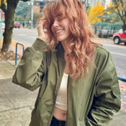 Limited Edition Polyhedral Spell Circle Bomber - Olive Green