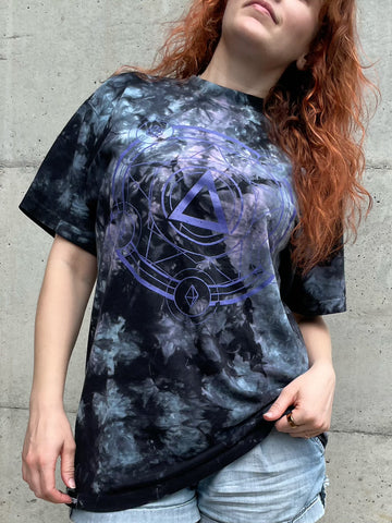 (Mist) Polyhedral Spell Circle Tie Dye Tee - CANTRIP BRAND