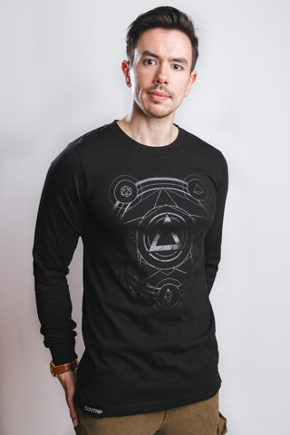 (Shadow) Polyhedral Spell Circle Long Sleeve Tee - CANTRIP BRAND